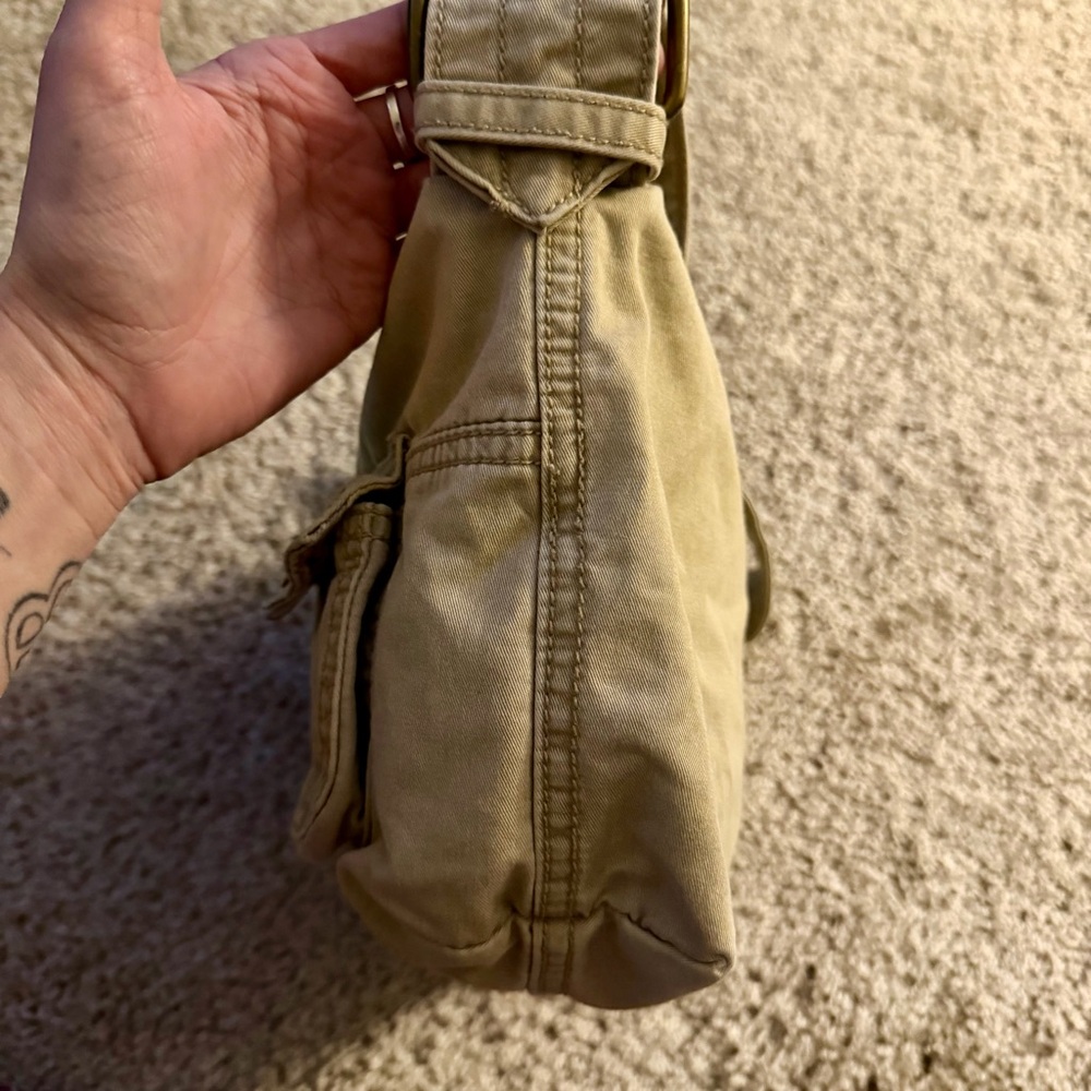 Vintage GAP Y2K Khaki Canvas Cargo Utility Shoulder Bag – 2004 - Picture 14 of 16
